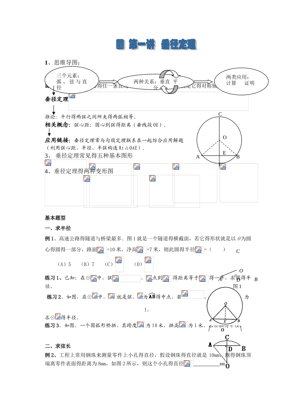 垂径定理的讲义_第1页