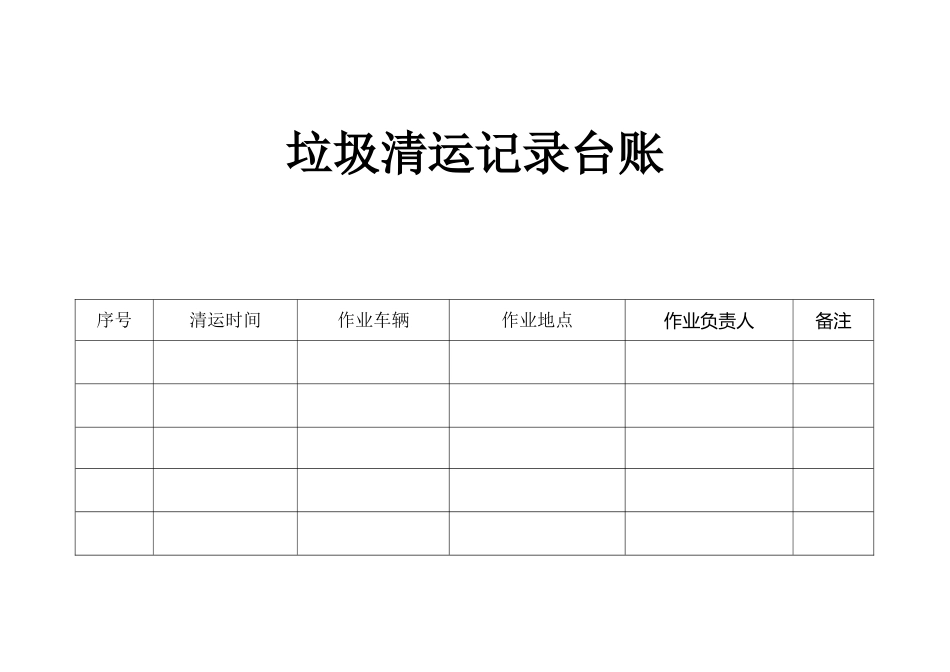 垃圾清运记录台账55782_第2页