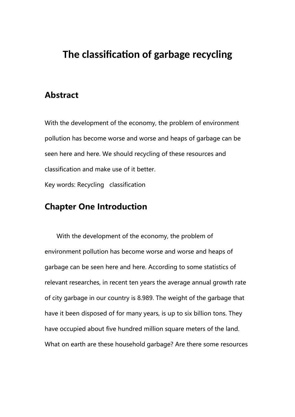 垃圾的分类回收英文_第2页