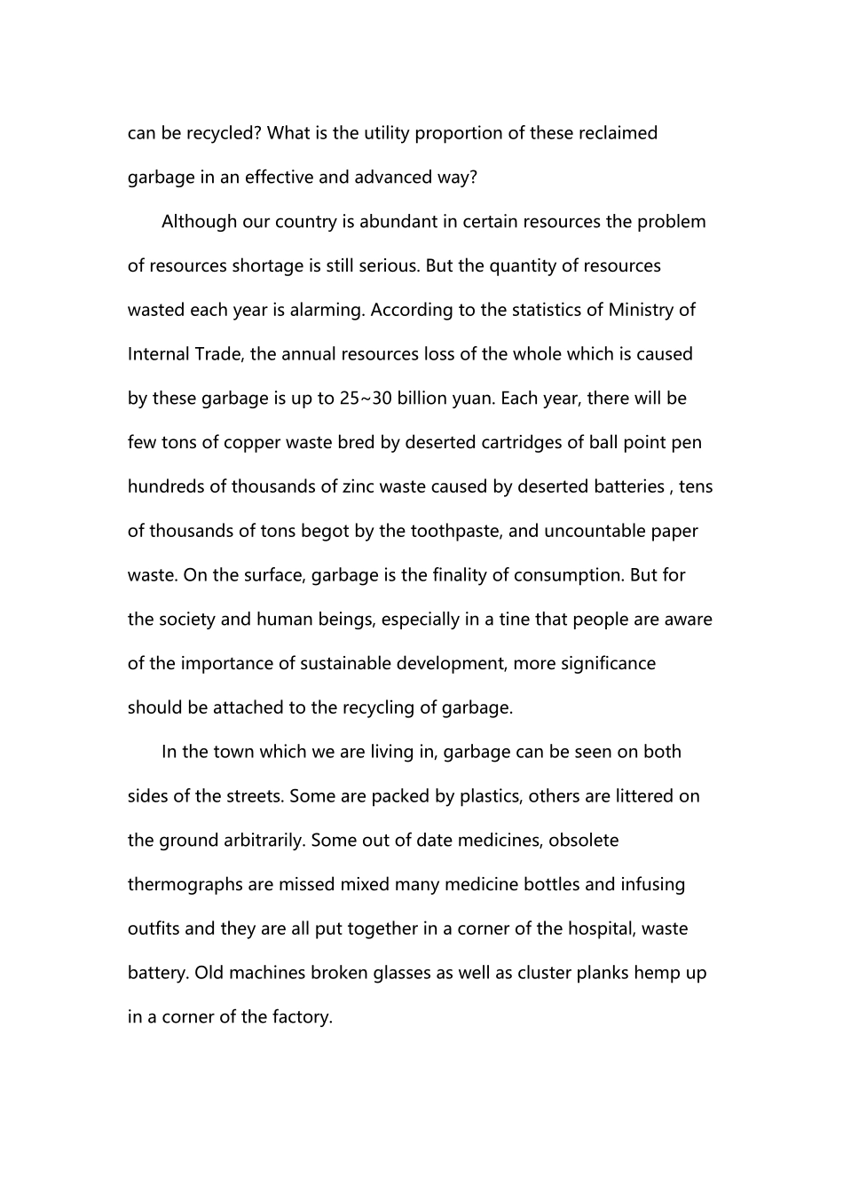 垃圾的分类回收英文_第3页