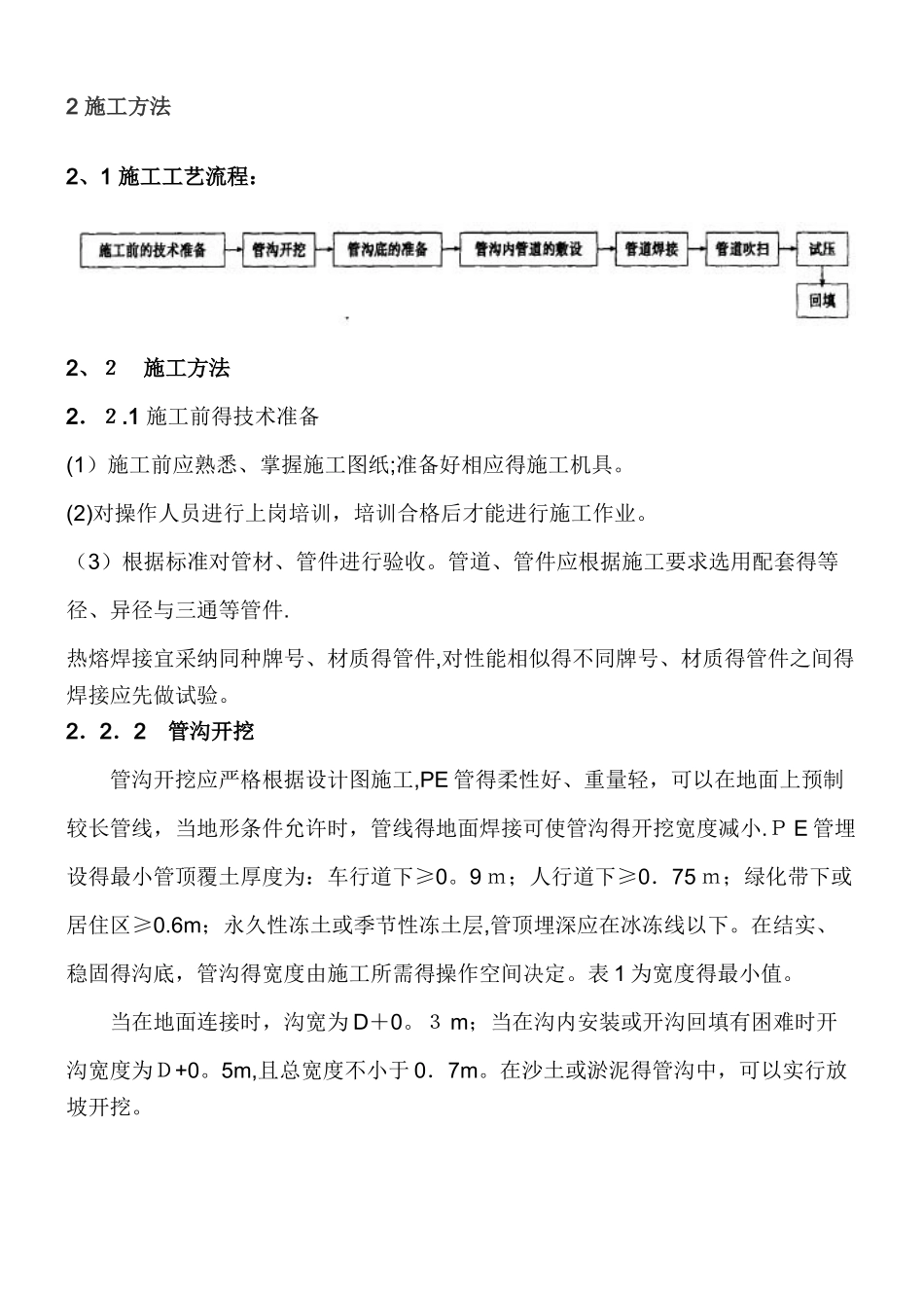 埋地PE管的施工方法_第1页