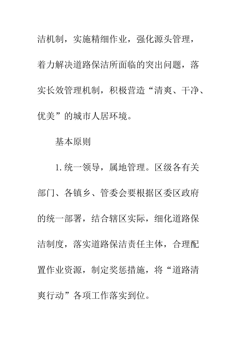城区道路清洁保洁行动方案_第2页