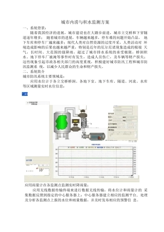 城市内涝与积水监测方案