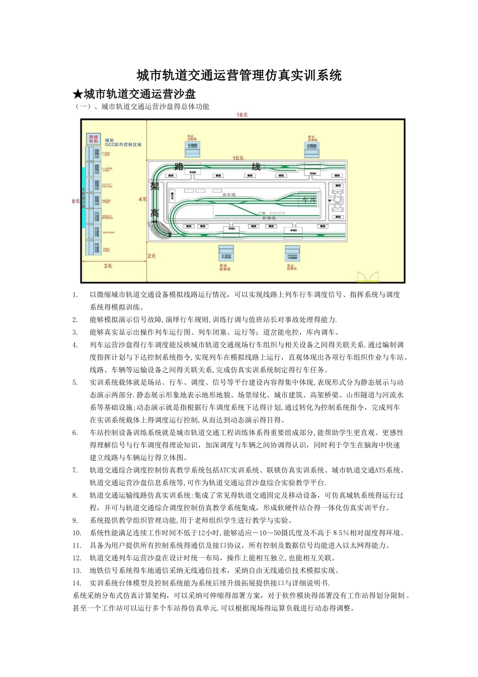 城市轨道交通运营管理仿真实训系统_第1页