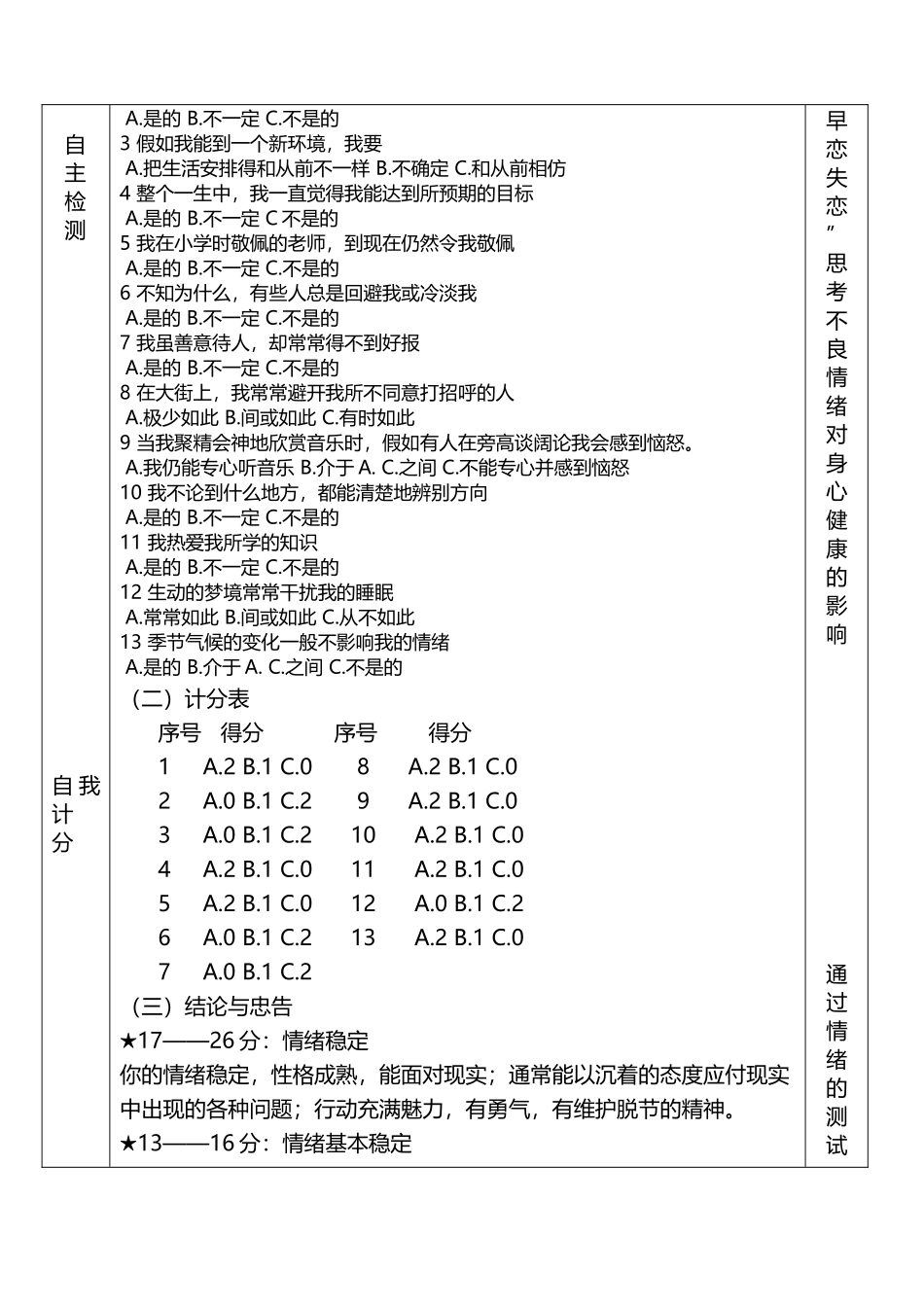 培养良好的中学生情绪-教学设计_第3页