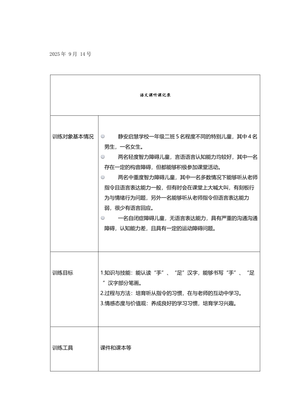培智学校语文课听课记录_第2页