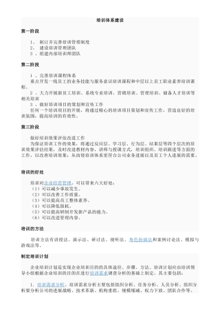 培训体系建设