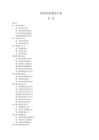 培训体系建设实施方案