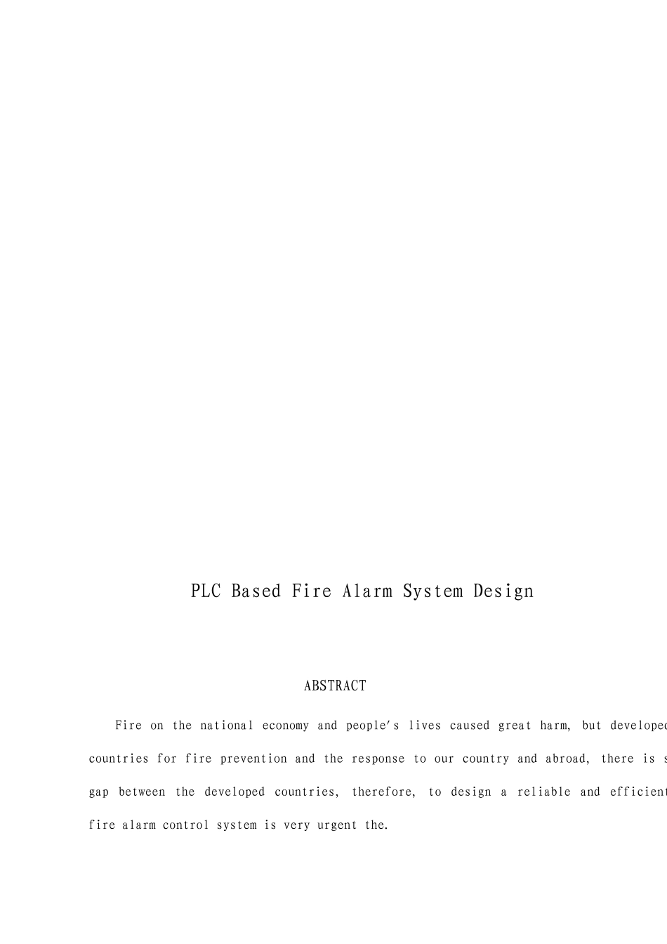 基于PLC消防报警系统设计_第2页