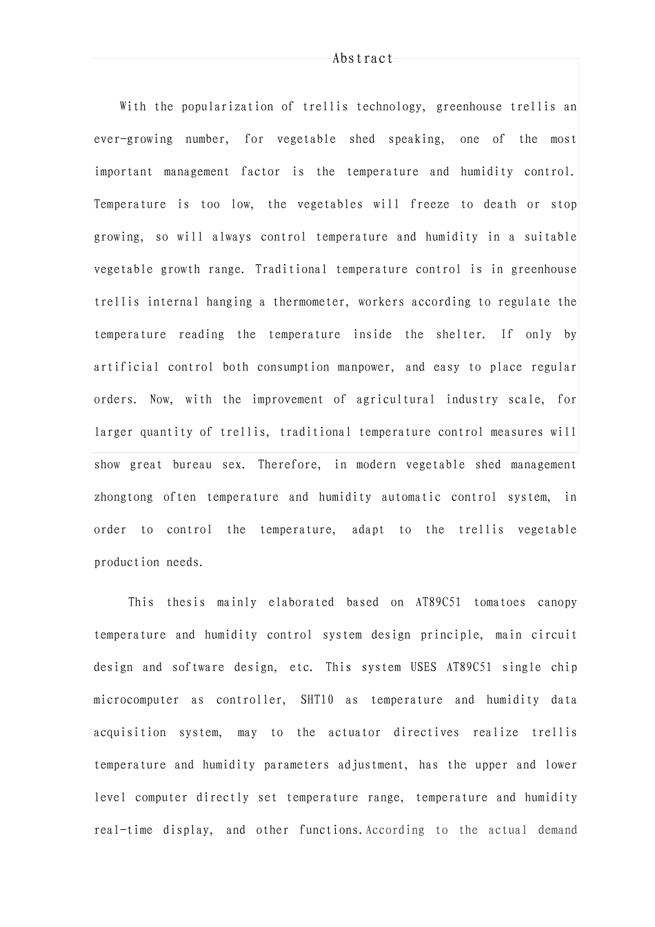 基于单片机的大棚温湿度控制系统的设计毕业设计_第2页