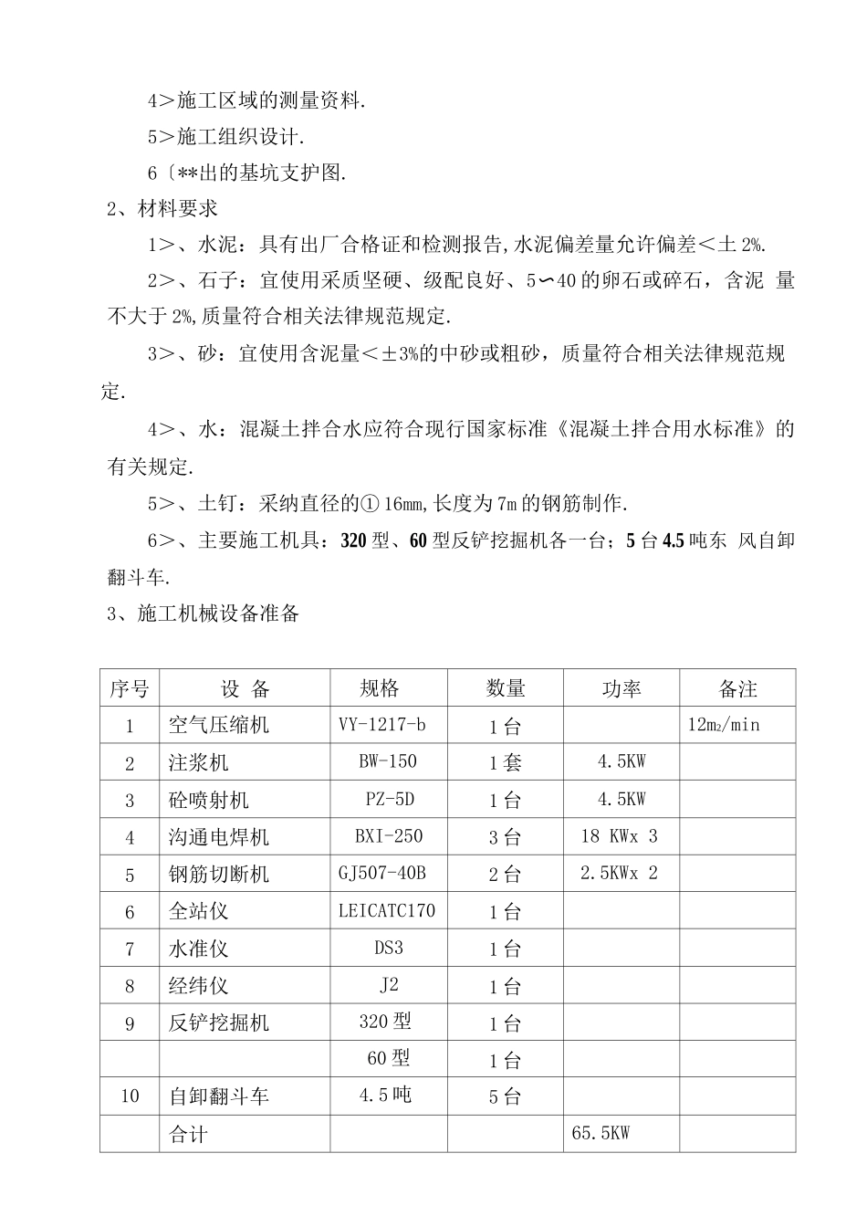 基坑支护工程施工设计方案_第2页
