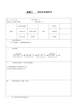 基建岗位作业指导书