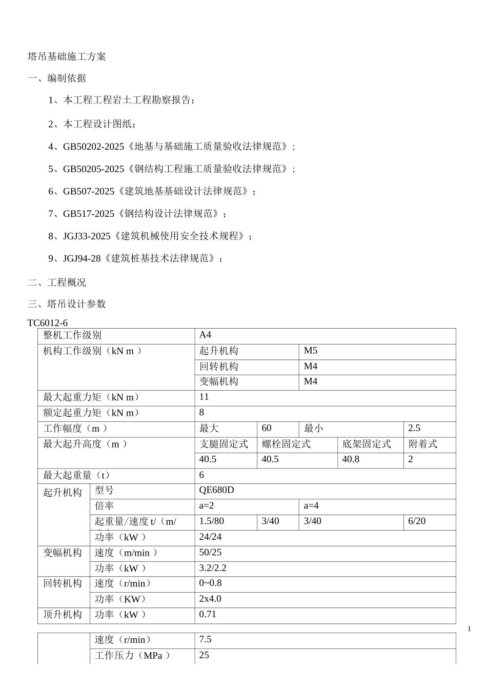 塔吊基础施工方案3_第1页