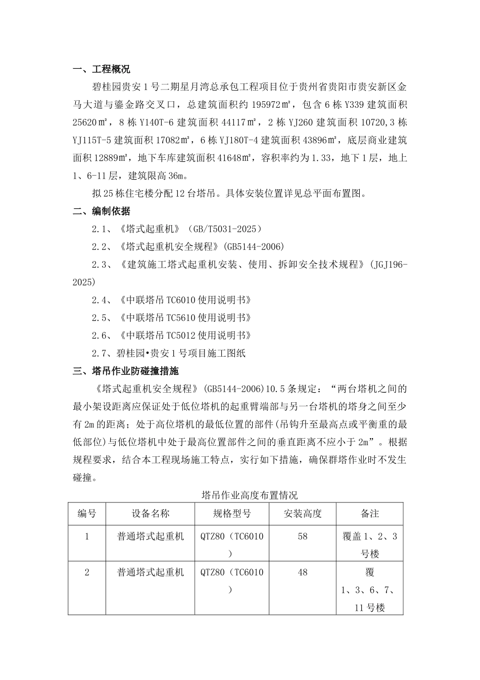 塔吊防碰撞施工方案_第2页