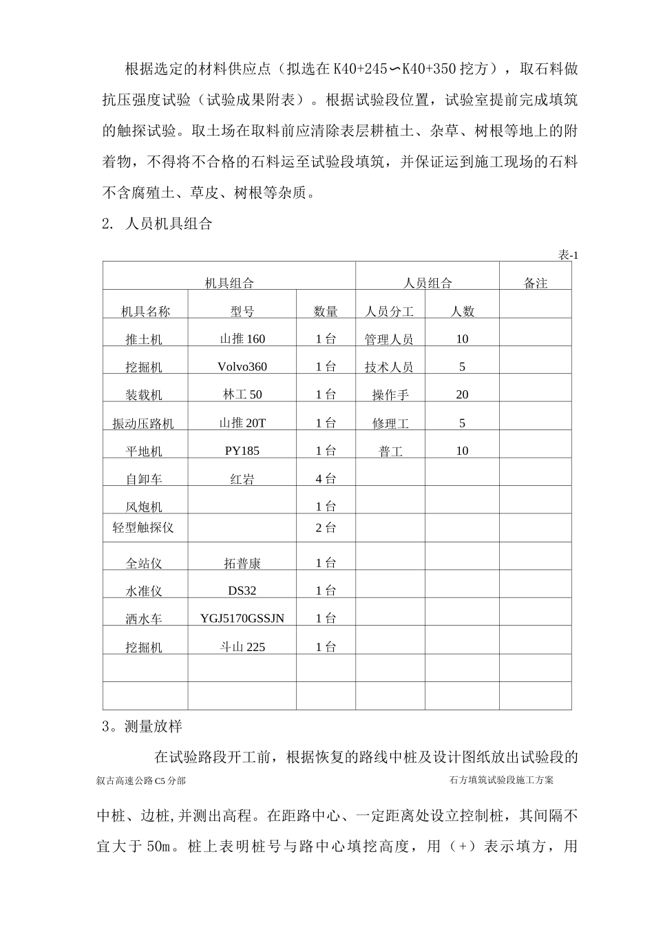 填石路堤试验路段施工方案新改版_第2页