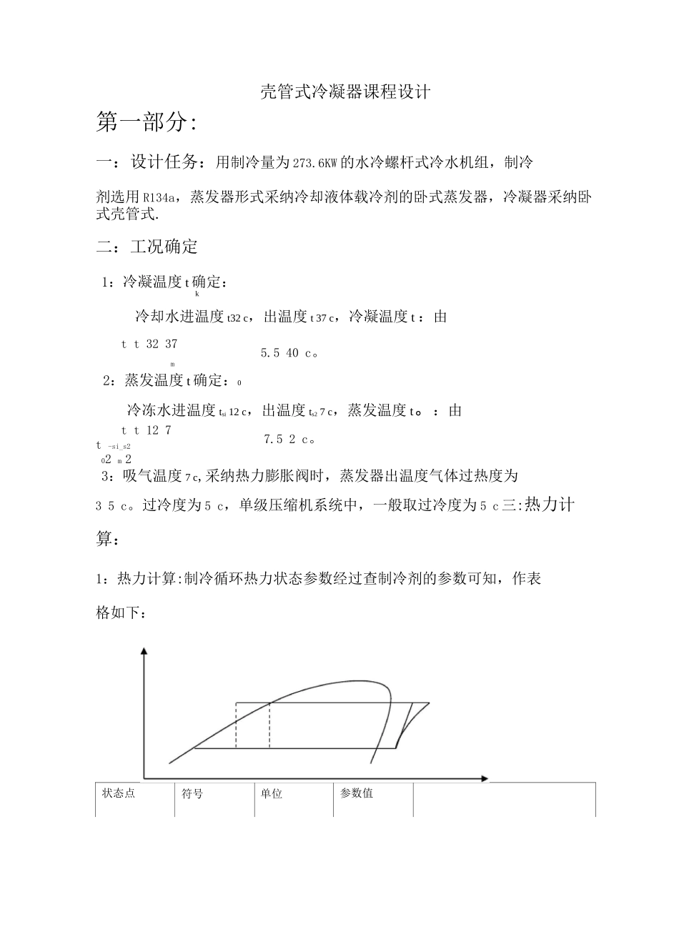 壳管式冷凝器课程设计_第1页