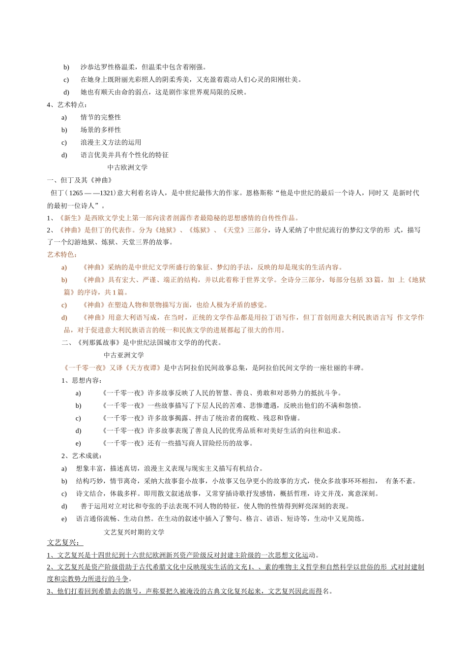 外国文学知识点_第2页