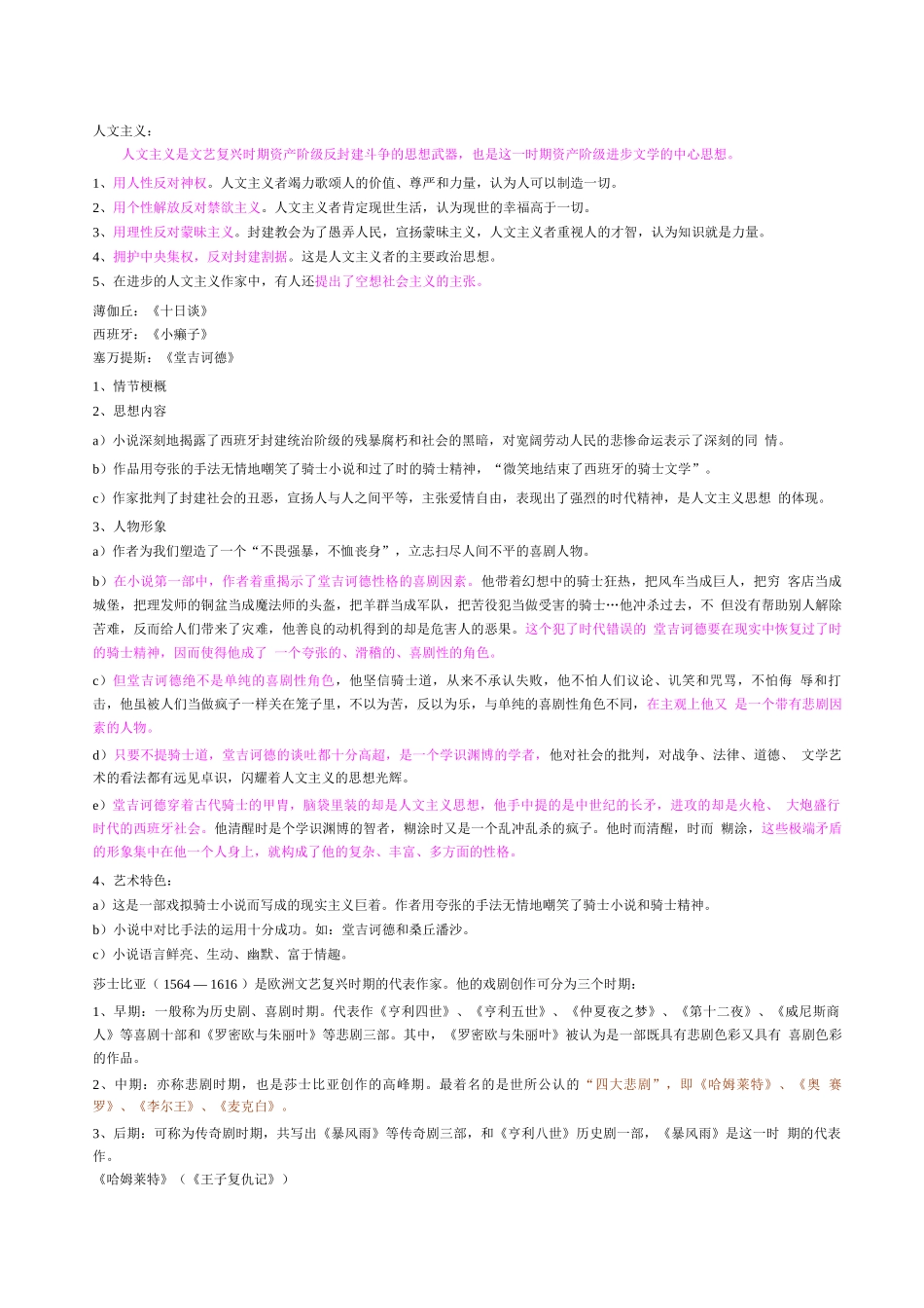 外国文学知识点_第3页