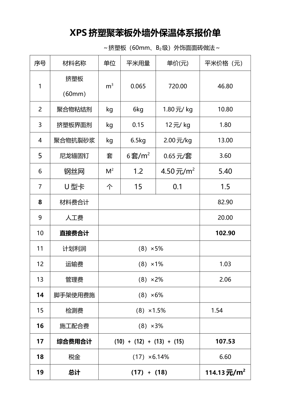 外墙保温体系报价单_第3页