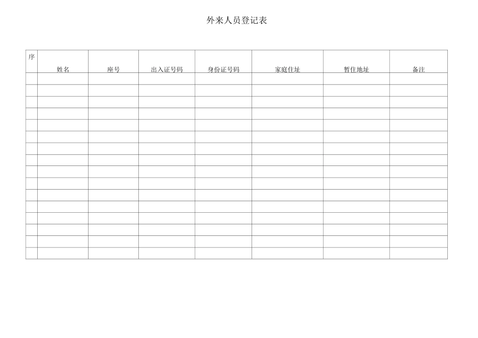 外来人员登记表_第1页