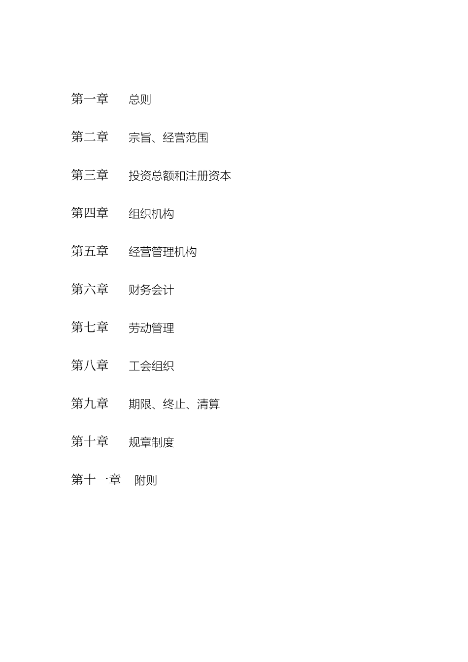 外资企业公司章程_第3页