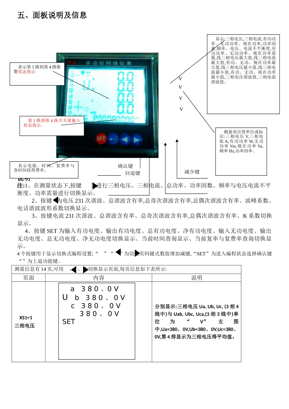 多功能电力表液晶说明书_第3页
