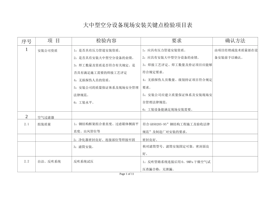 大中型空分设备现场安装关键点_第1页