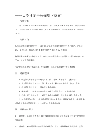 大学生社团考核制度
