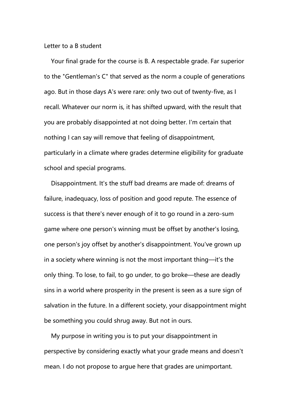 大学综合英语第二册-基础英语-2-何兆熊-课文及译文-7-Letter-to-a-B-student_第3页