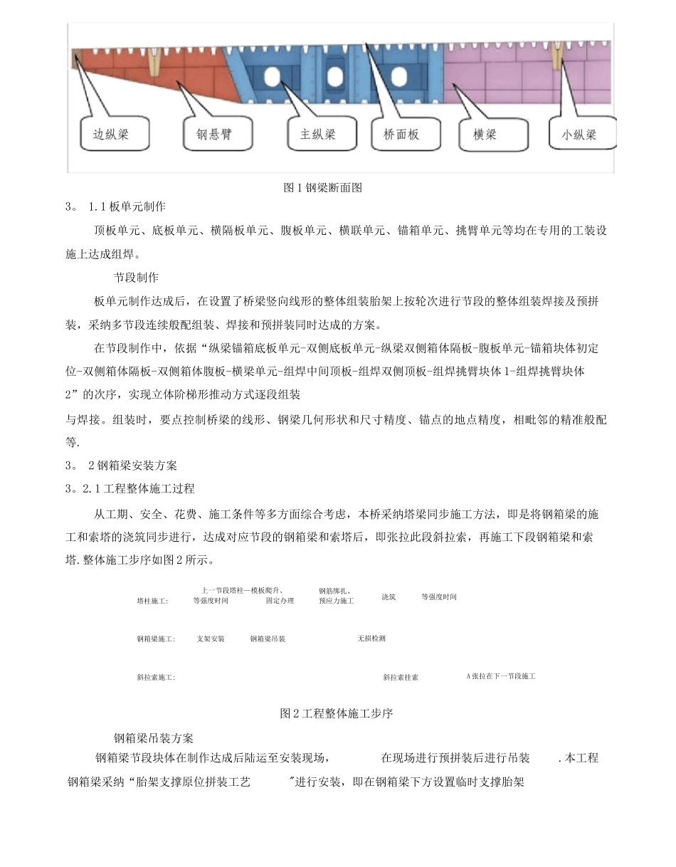 大跨度超宽桥面无背索斜拉桥钢箱梁施工技术_第2页