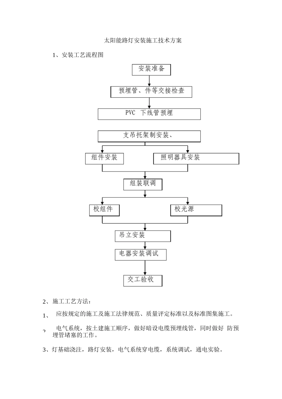太阳能路灯安装施工技术方案_第1页