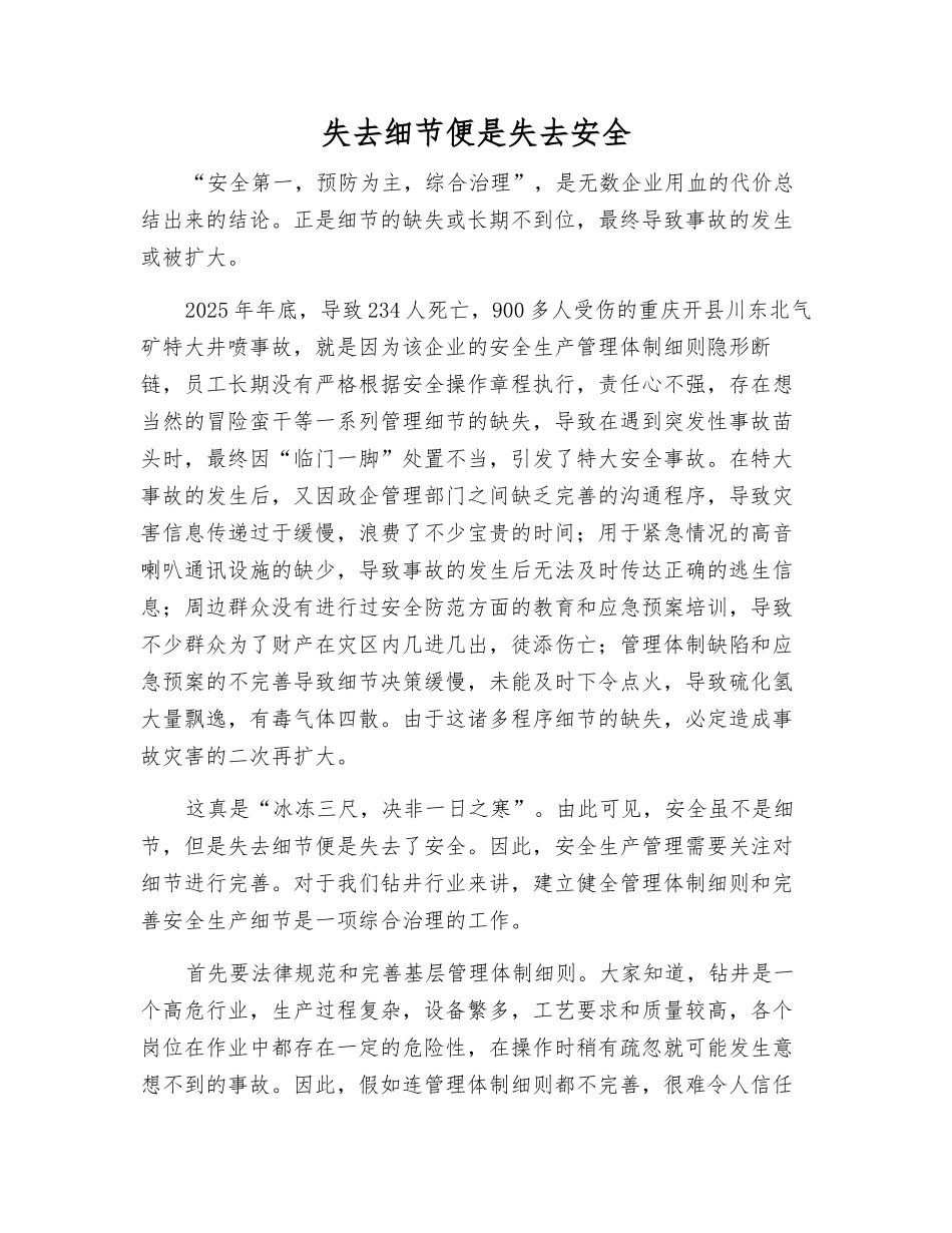 失去细节便是失去安全_第1页