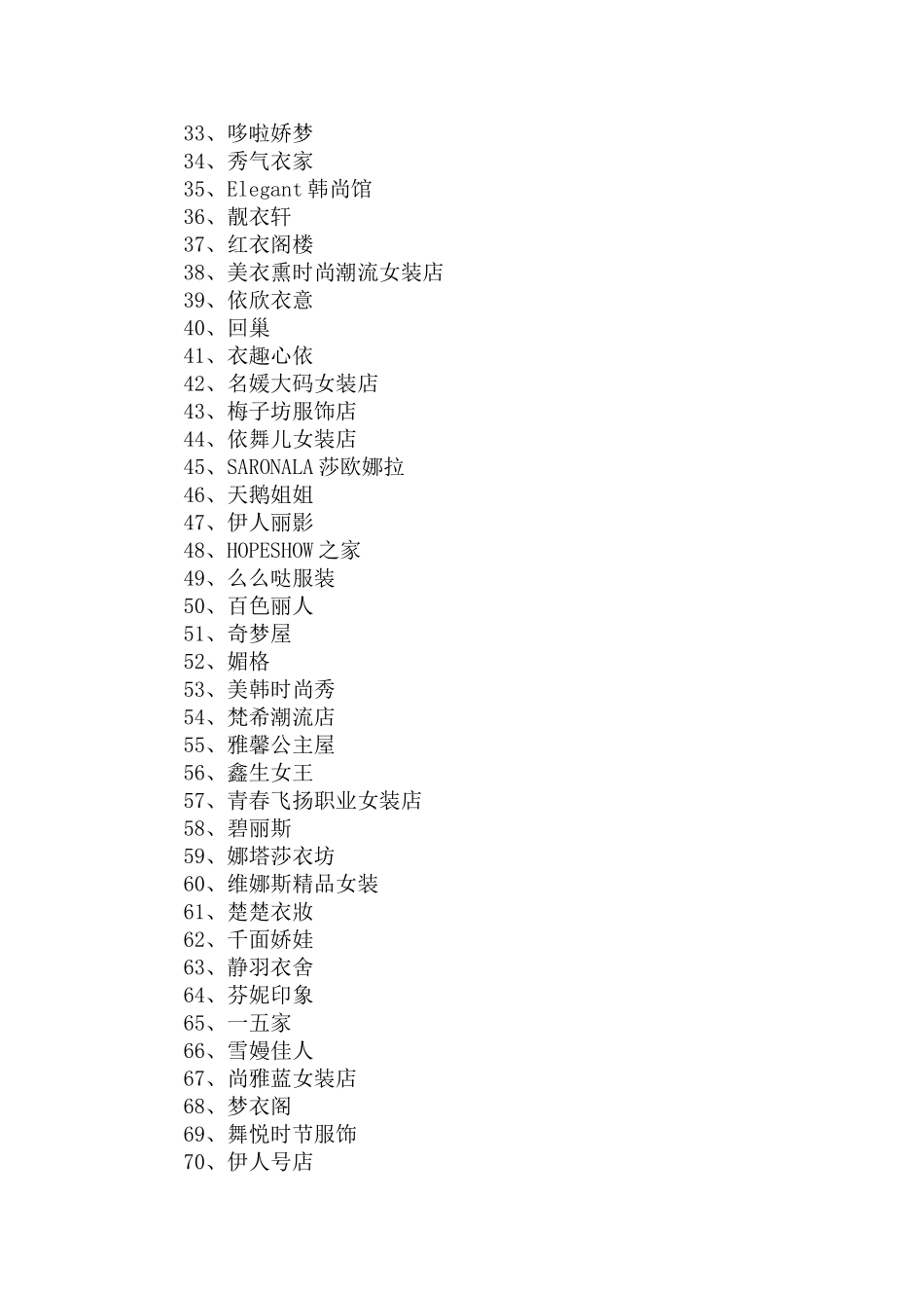 女服装店名大全_第2页