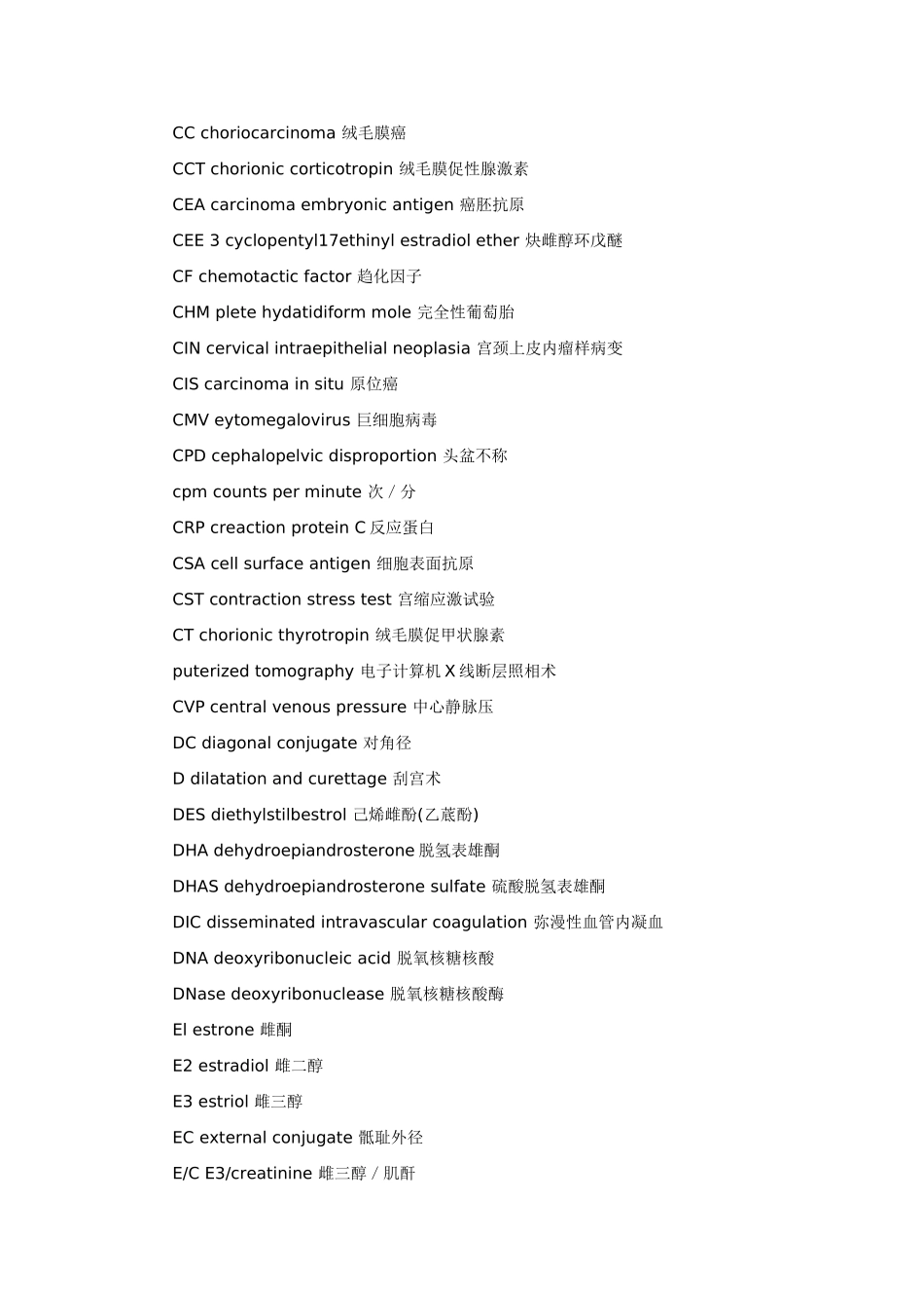 妇产科英文缩写汇总_第2页
