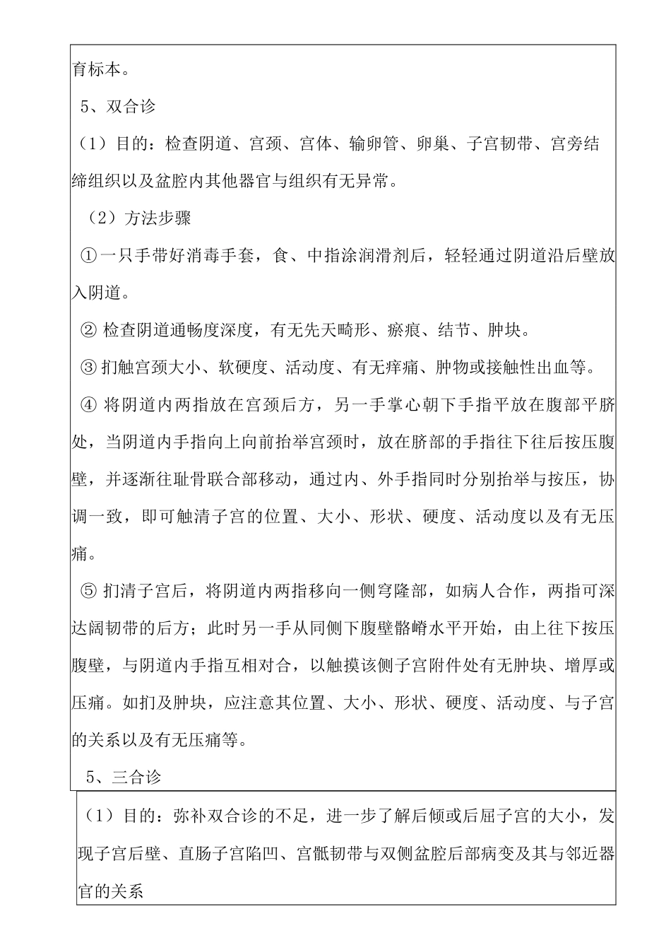 妇科检查操作评分考核_第3页