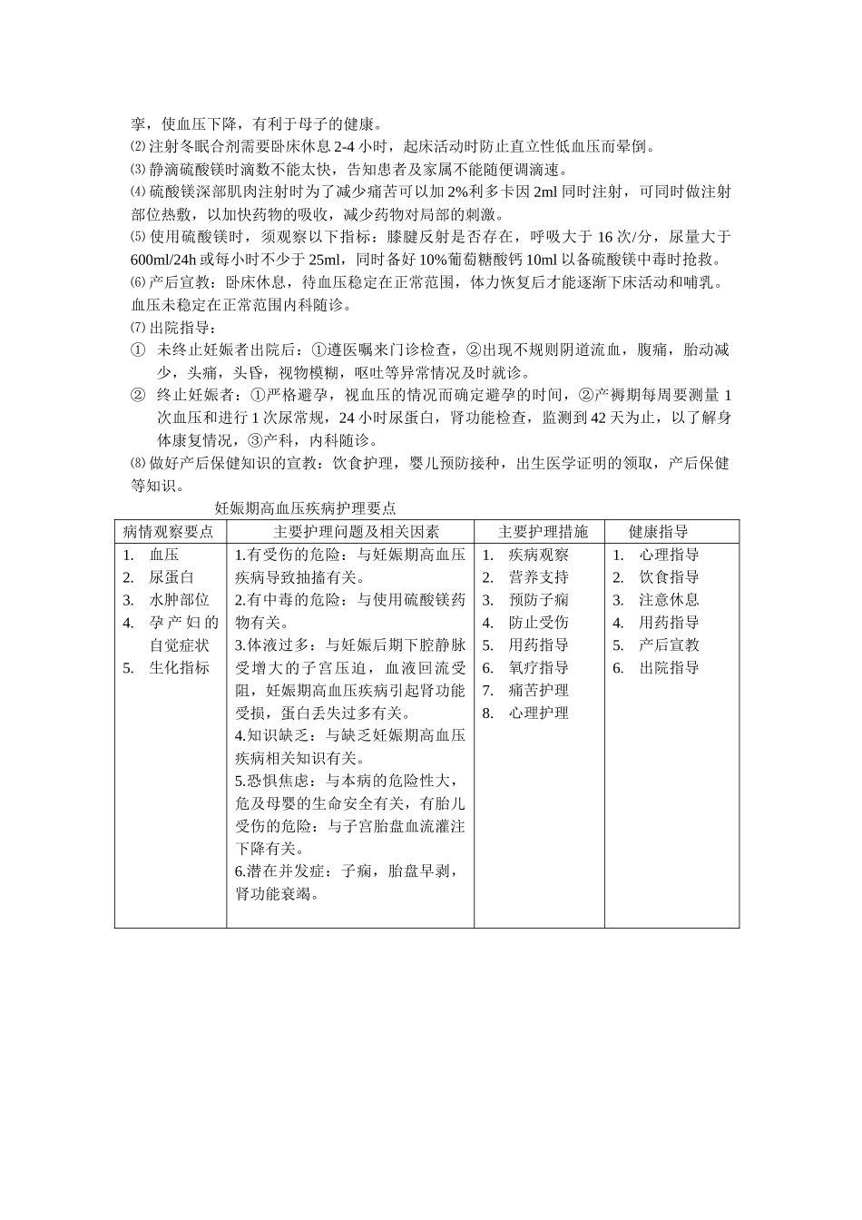 妊娠期高血压疾病护理常规_第3页