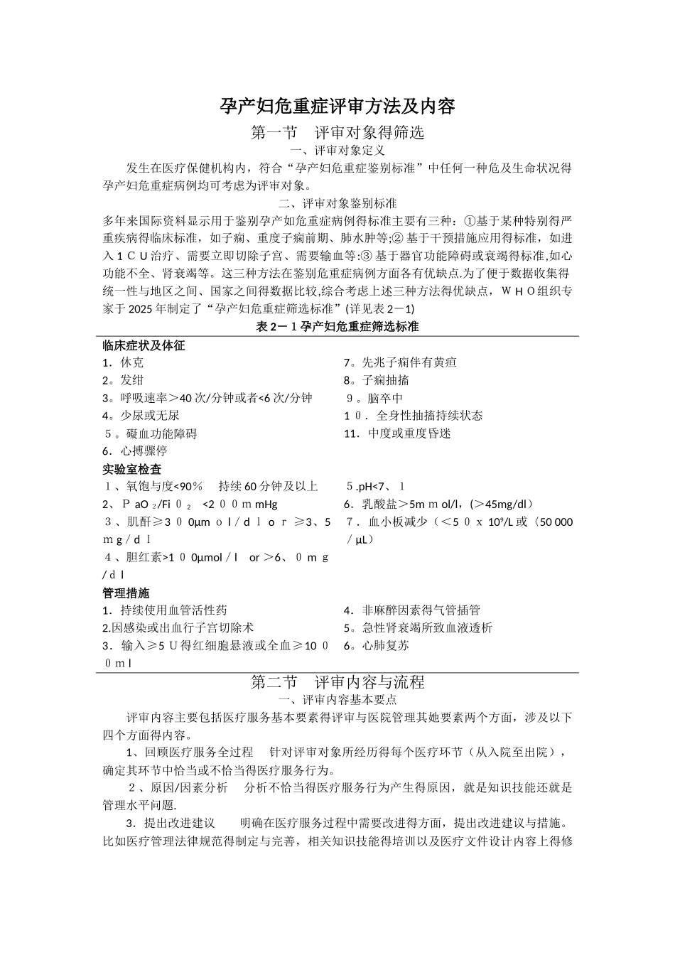 孕产妇危重症评审方法及内容_第1页