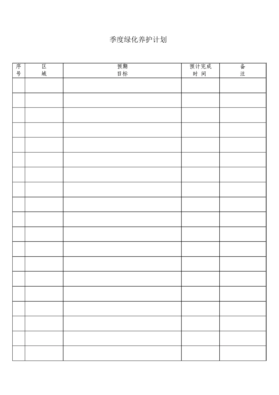 季度绿化养护计划_第1页