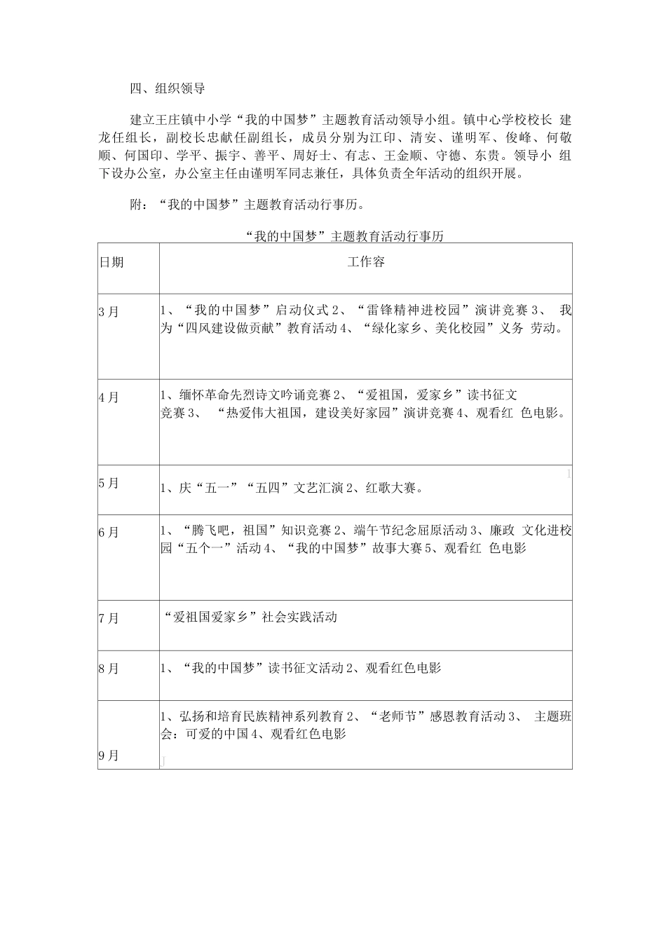 学校“我的中国梦”主题教育活动实施计划方案_第3页