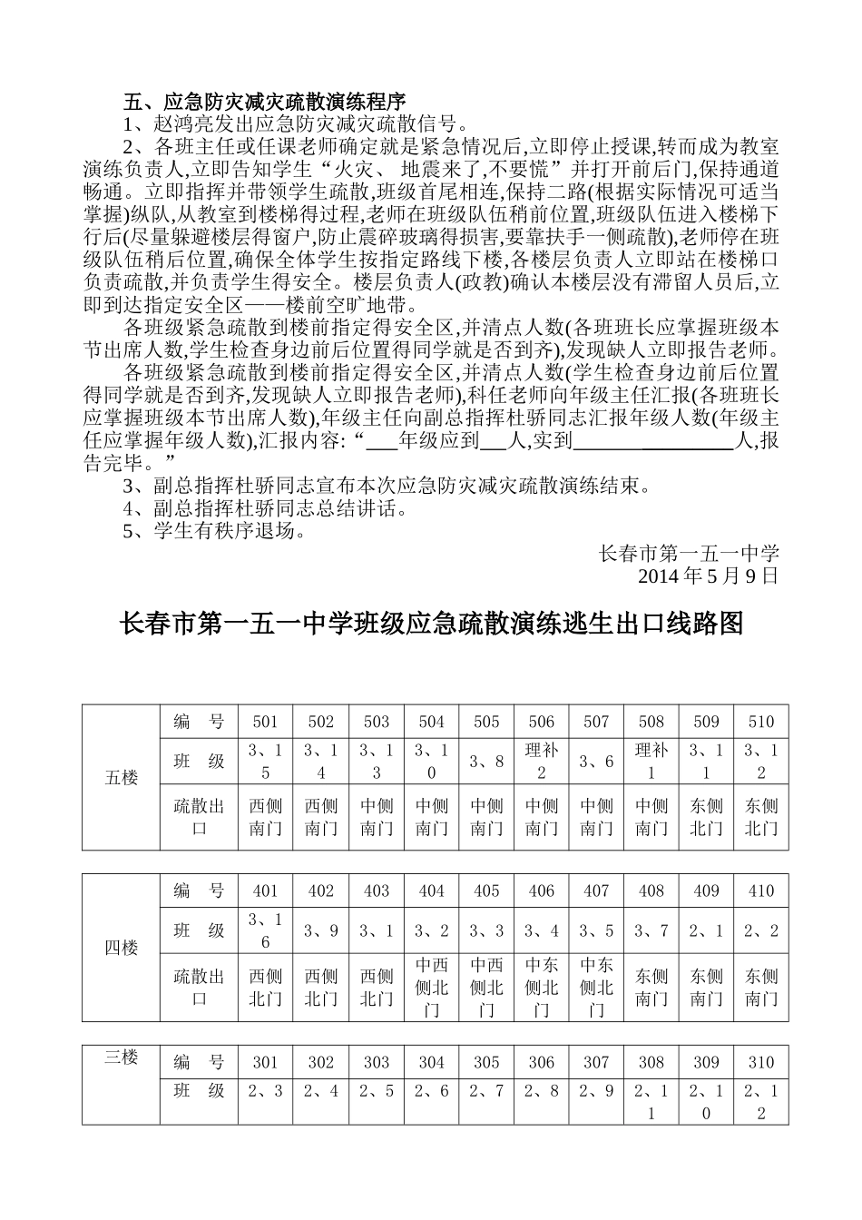学校应急防灾减灾疏散演练方案_第2页