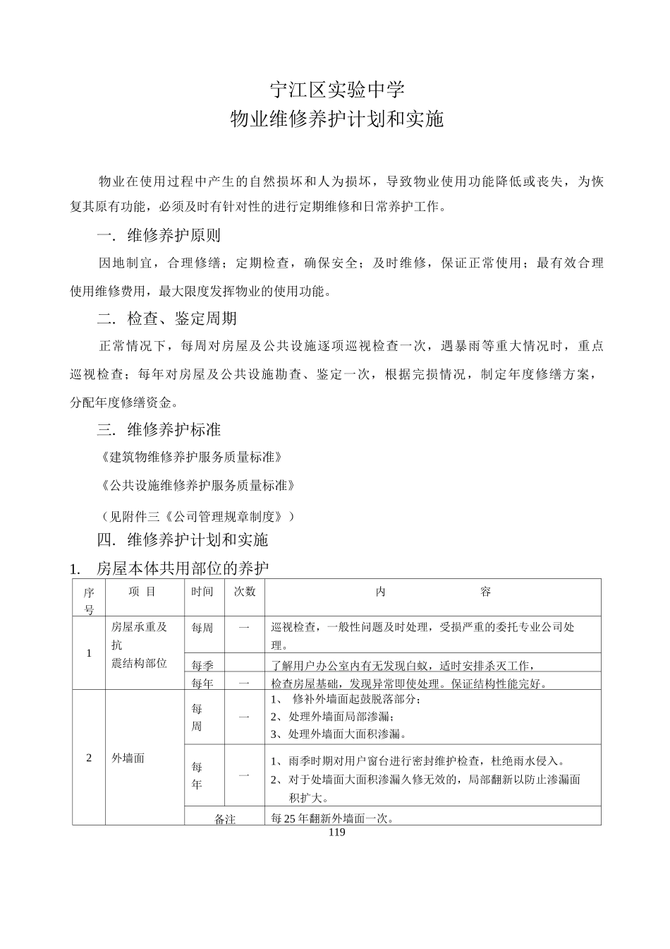 学校物业维修养护计划和实施_第1页