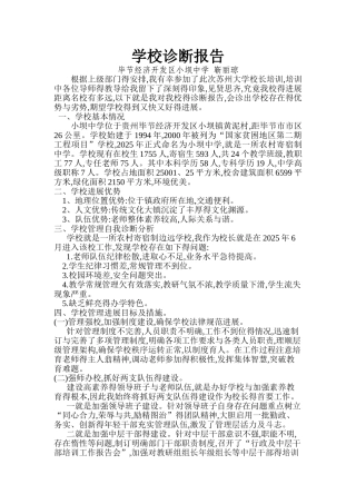 学校诊断报告