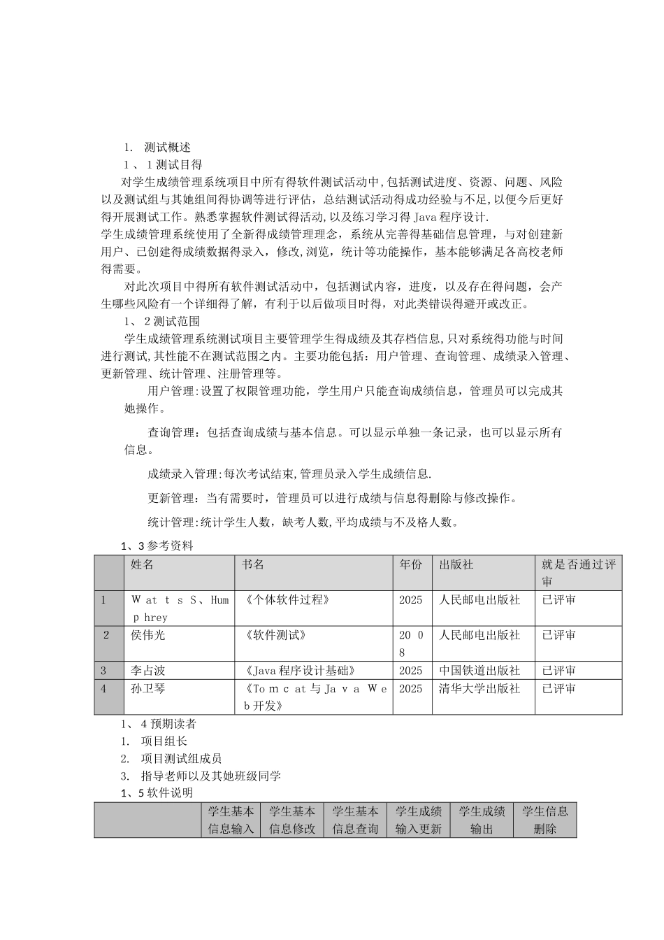 学生成绩管理系统测试总结报告_第2页