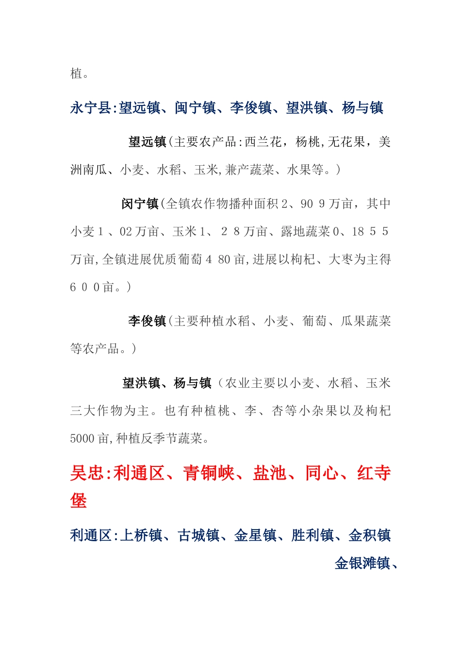 宁夏五大市种植分布报告_第3页