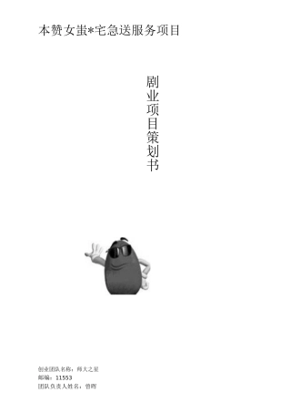 宅急送项目建议书