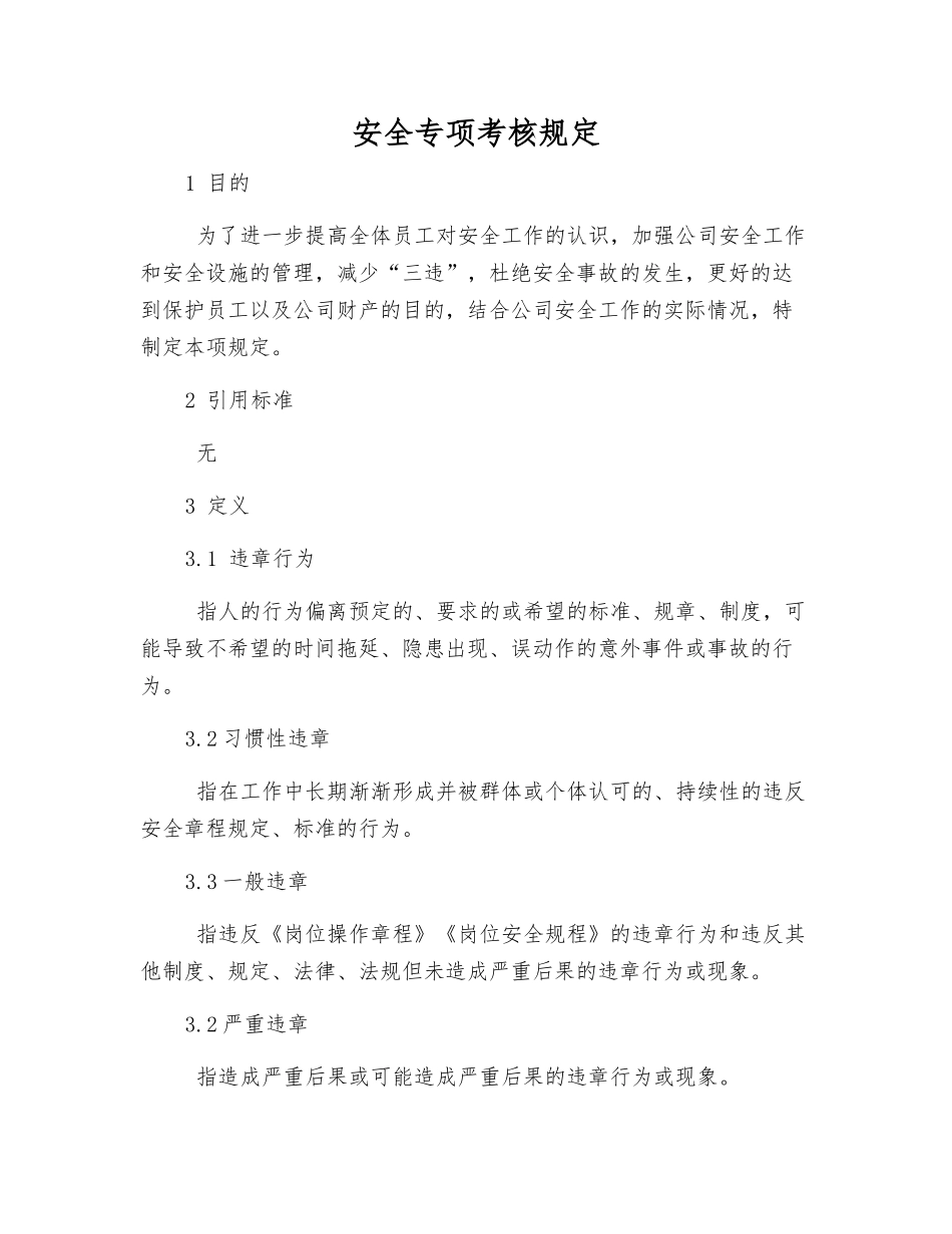 安全专项考核规定_第1页