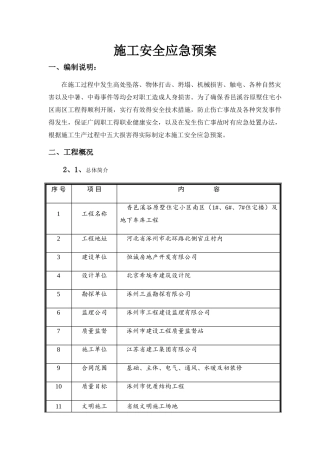 安全应急预案