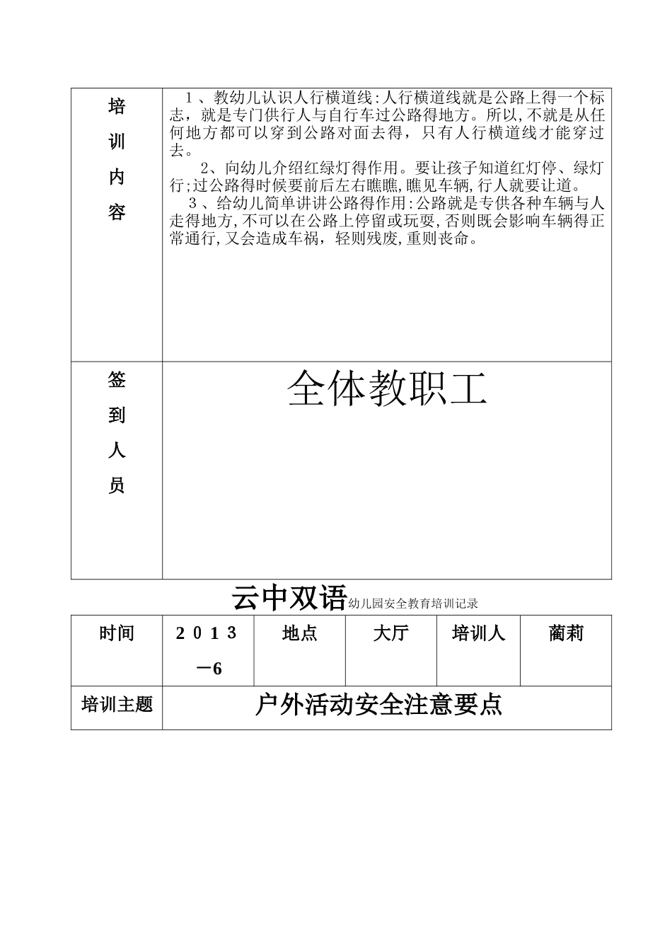 安全教育培训记录_第3页