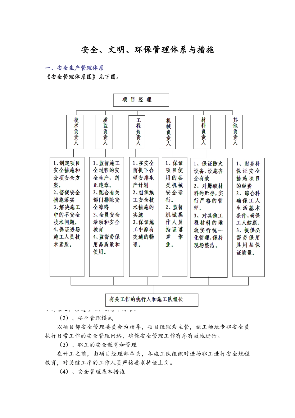 安全文明环保管理体系措施_第1页