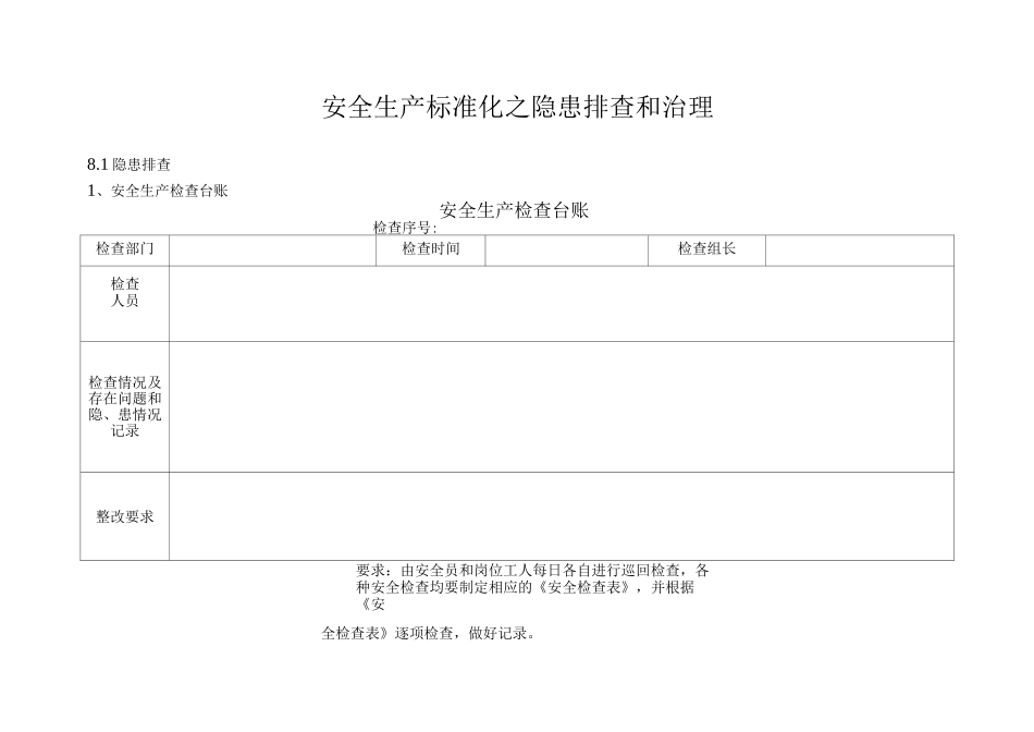 安全生产标准化之隐患排查和治理_第1页